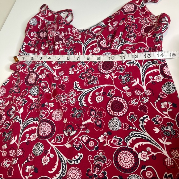 Ann Taylor LOFT red print dress size small - Picture 4 of 8